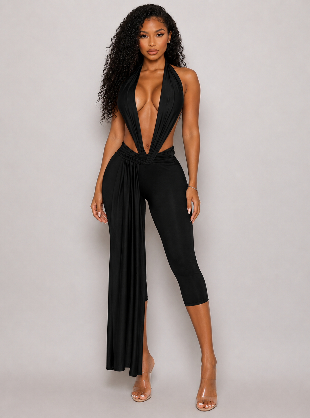 Temptation Draped Jumpsuit