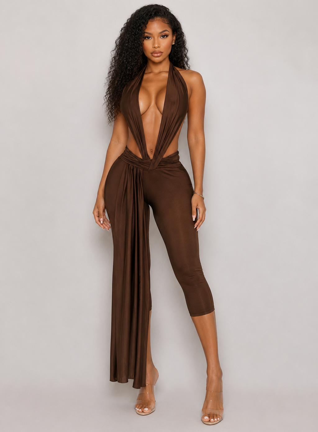 Temptation Draped Jumpsuit